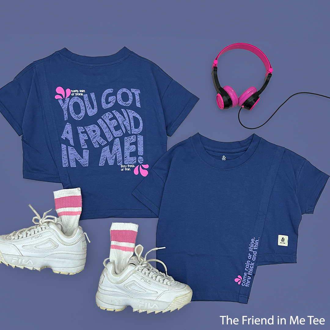 The Friend in Me in Indigo T-shirt ONLY For Women