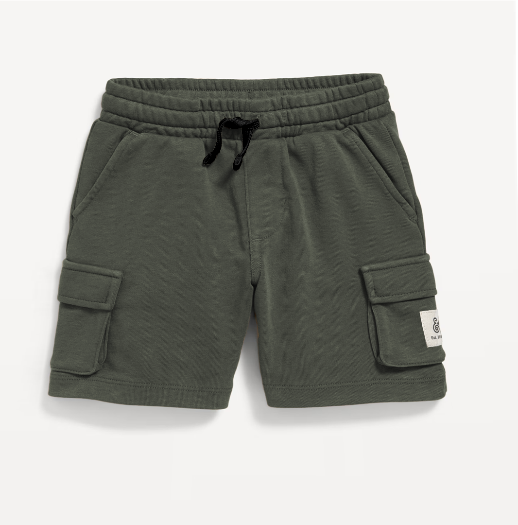 Dark Olive Cargo Kids’ Shorts - Main Image