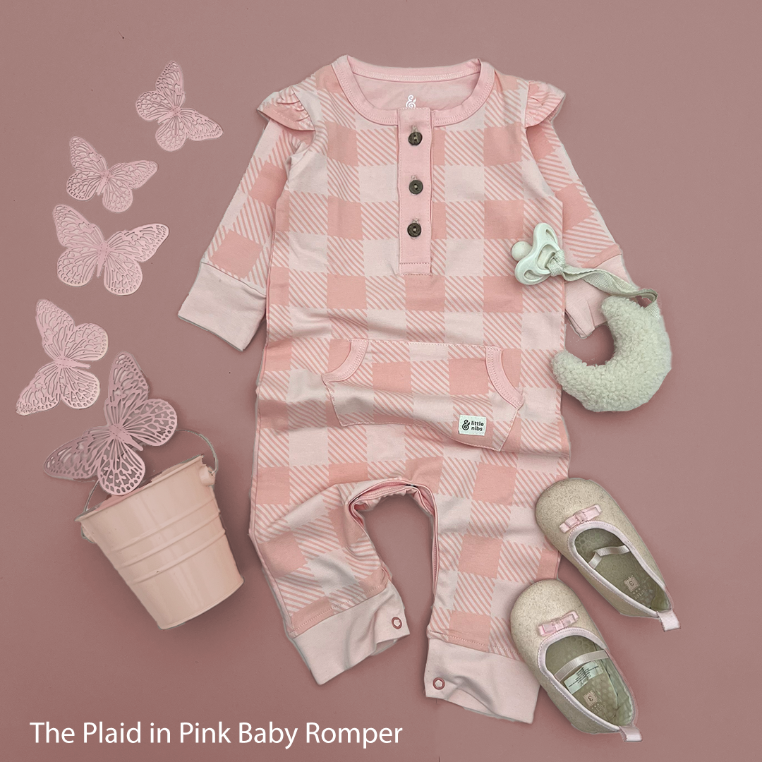 The Pink Plaid Fall Baby Girls Romper