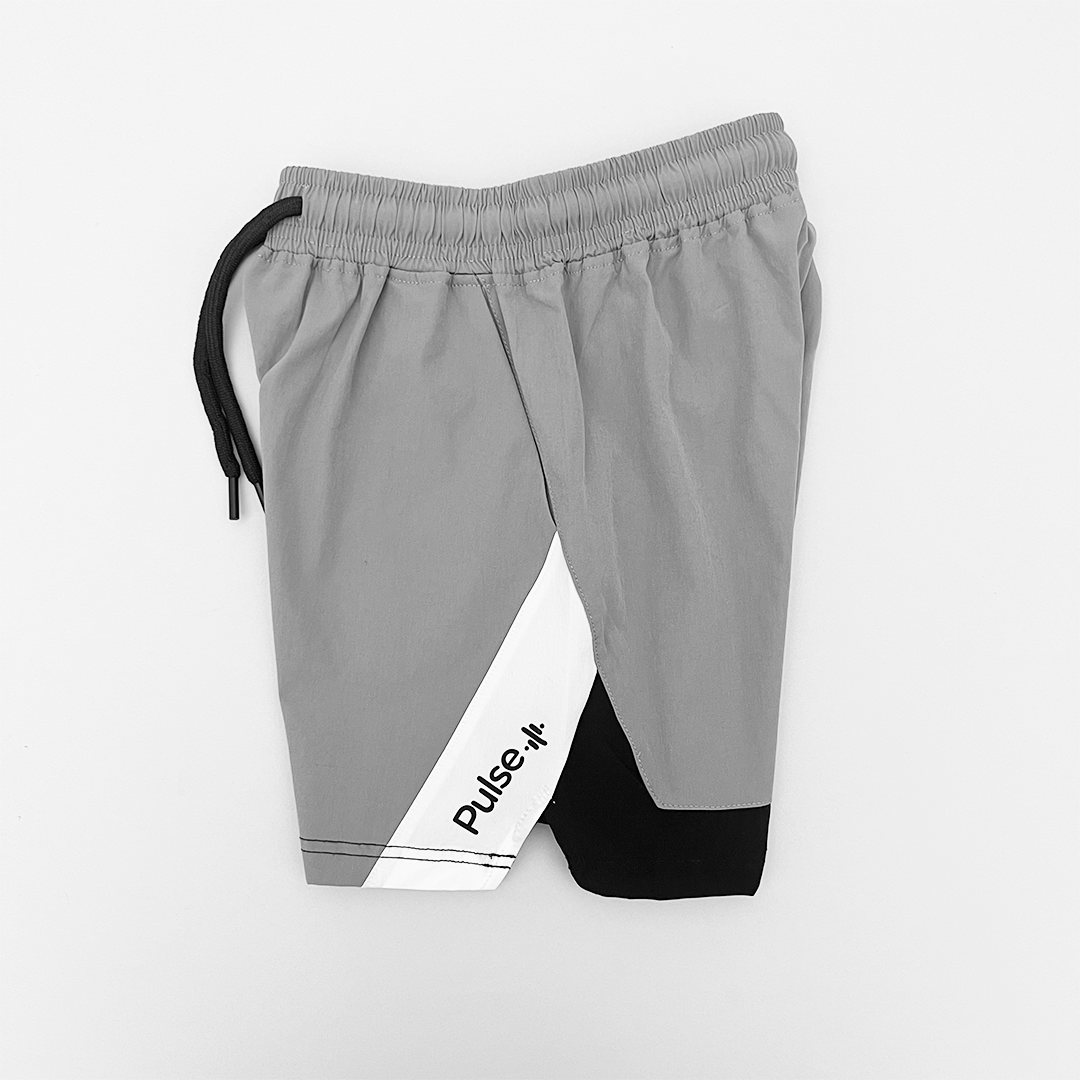 CB in Gray Sports Shorts
