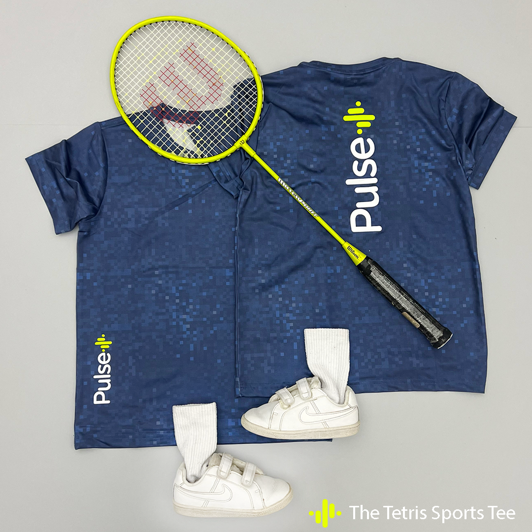 Tetris in Ocean Blue Sports Tee