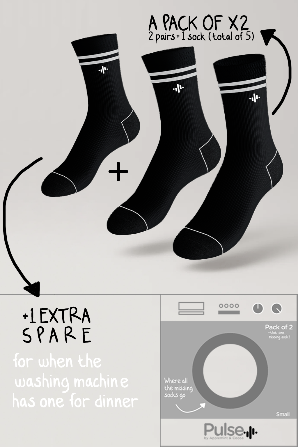 High Kids’ Socks in Black