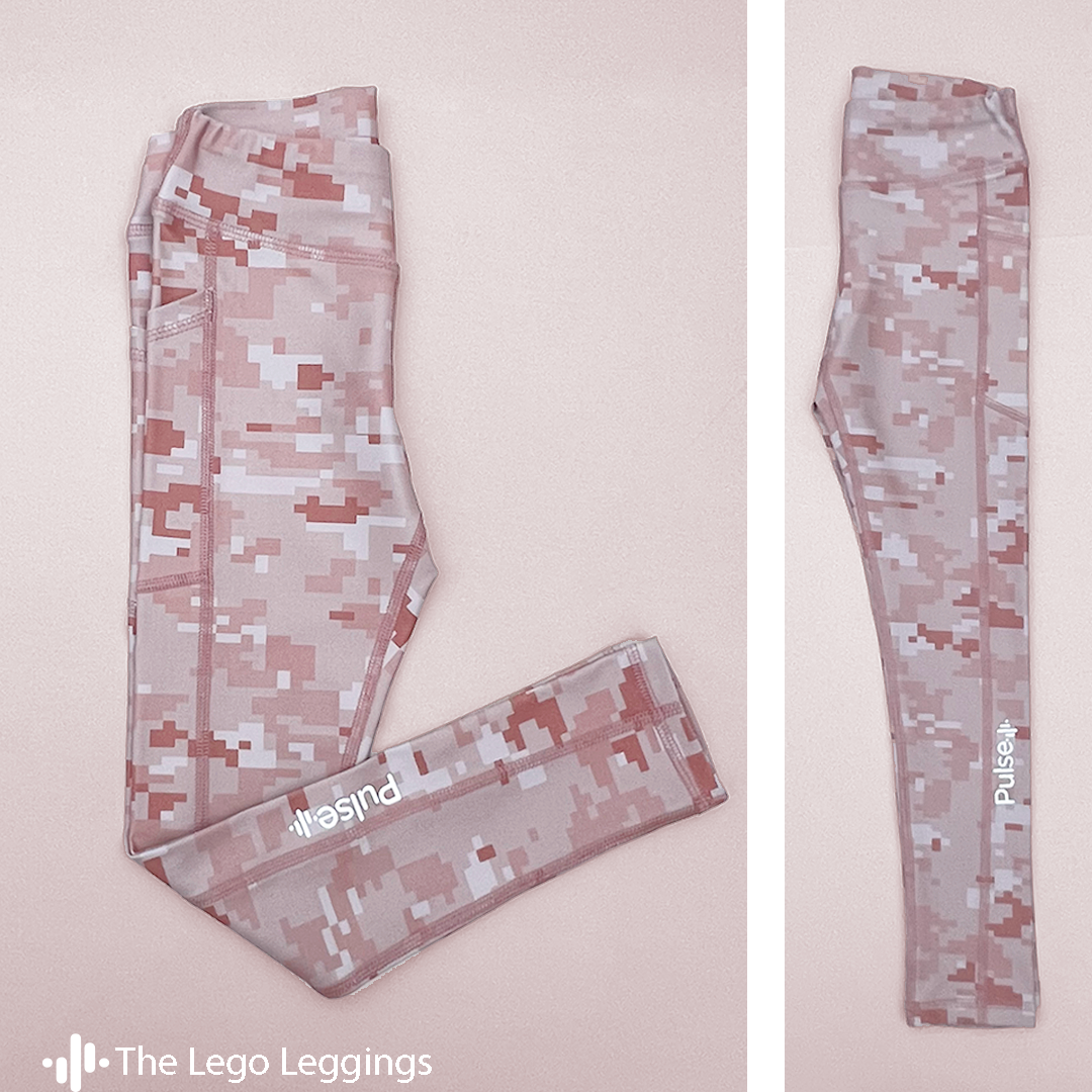 Camo Lego in Light Pink Sports Leggings