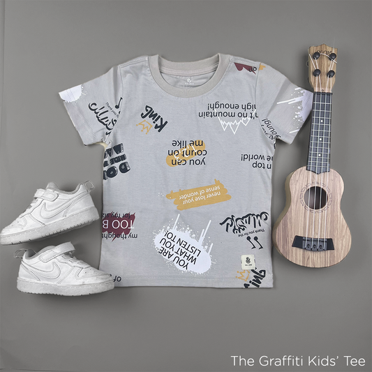 The Graffiti T-Shirt For Boys in Greige