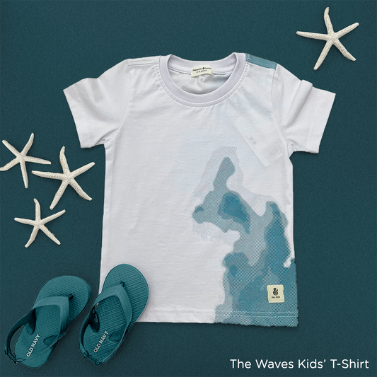 The Waves T-Shirt For Boys in White