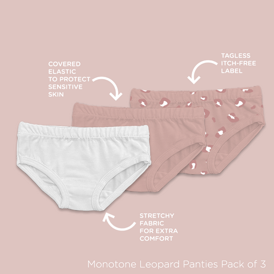 Monotone Leopard Panties (Pack of 3)