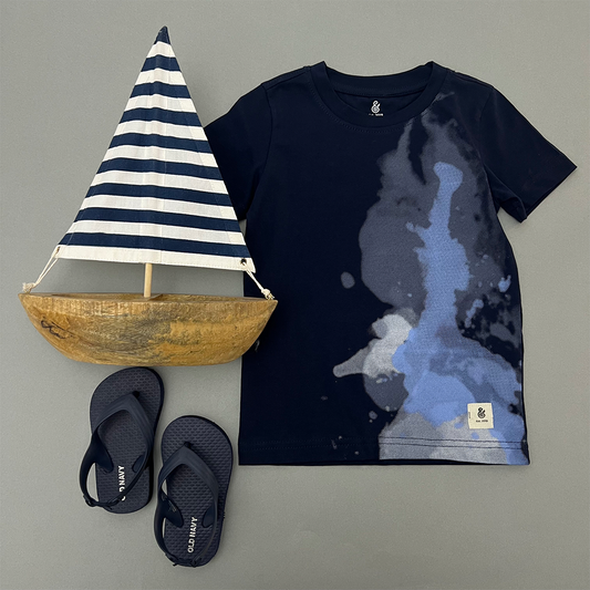 The Night Sky T-Shirt For Boys in Navy Blue