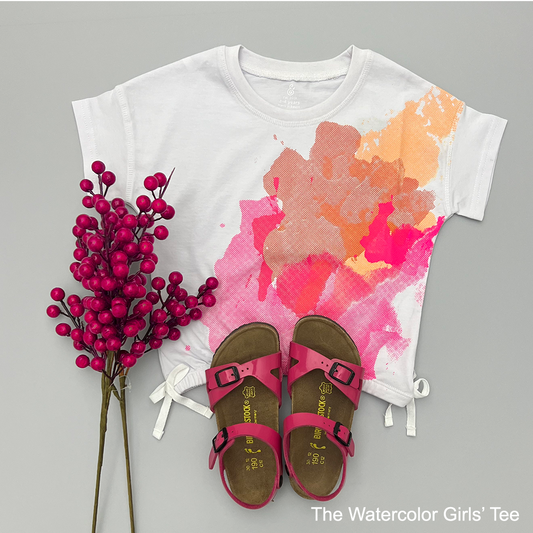 The Watercolor T-shirt For Girls in White 2.0