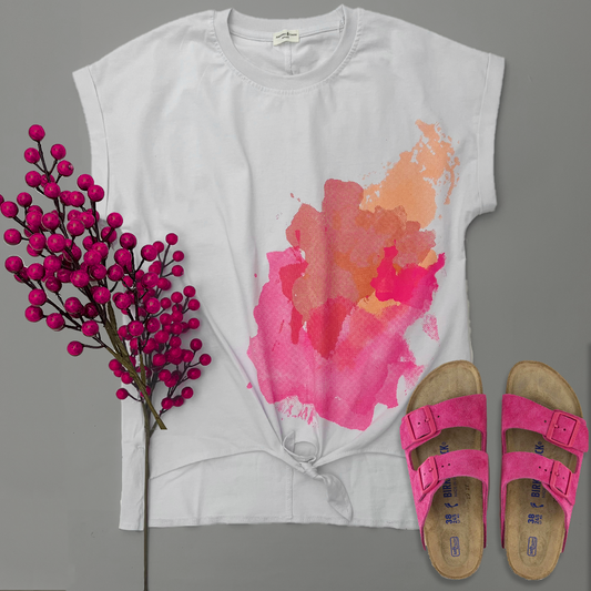 The Watercolor T-shirt For Women in White