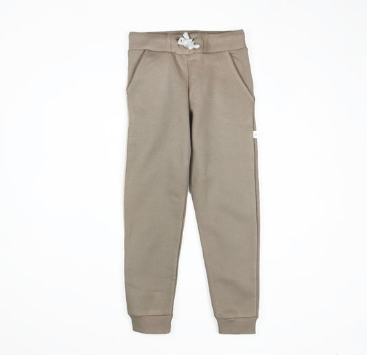 Kids unisex jogger pants in Taupe