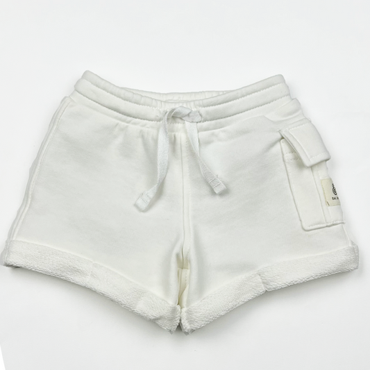 White Cargo Girls Shorts
