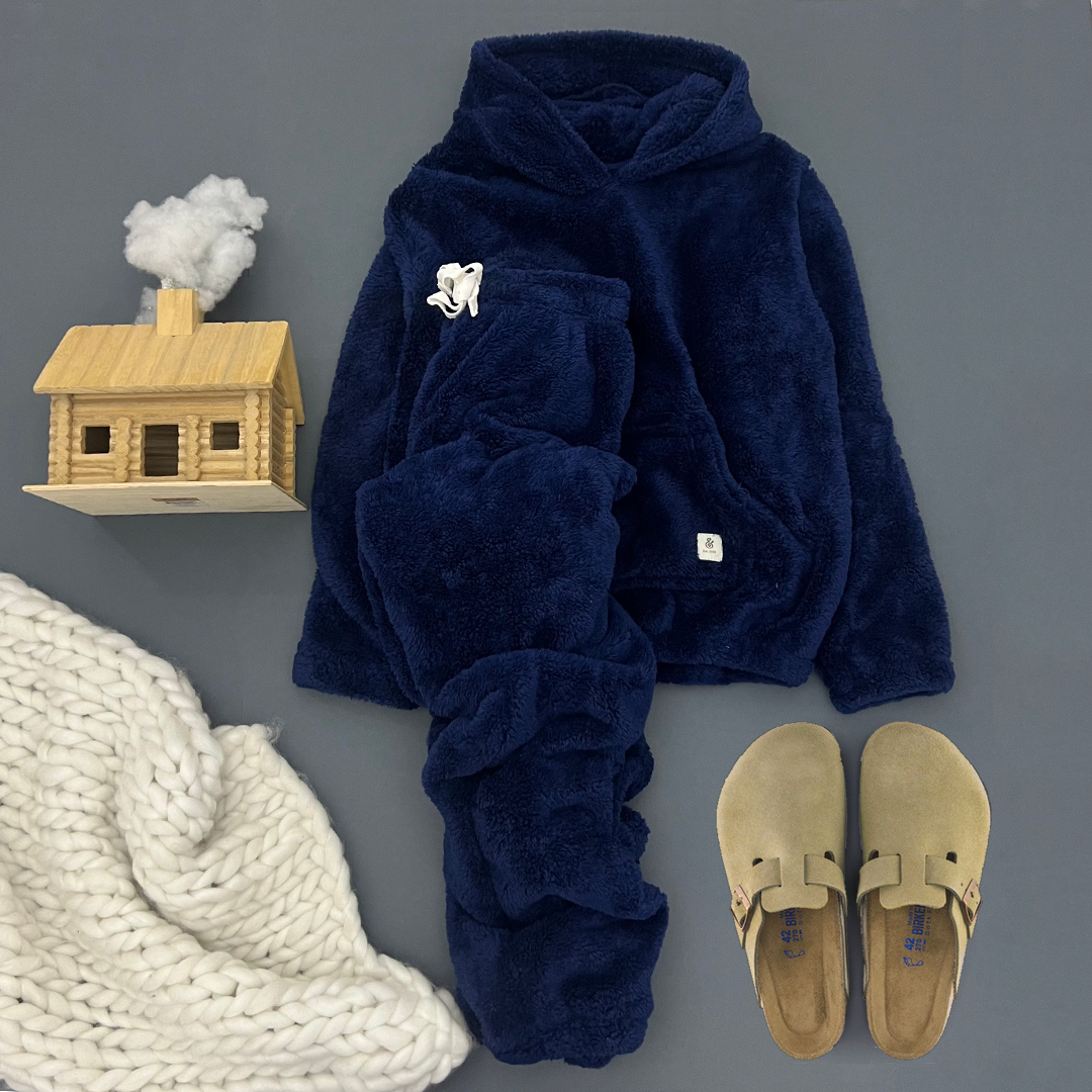 The Navy Teddy Men Fleece PJs