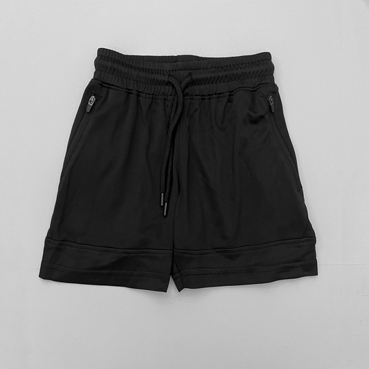 Solid Black Sports Shorts