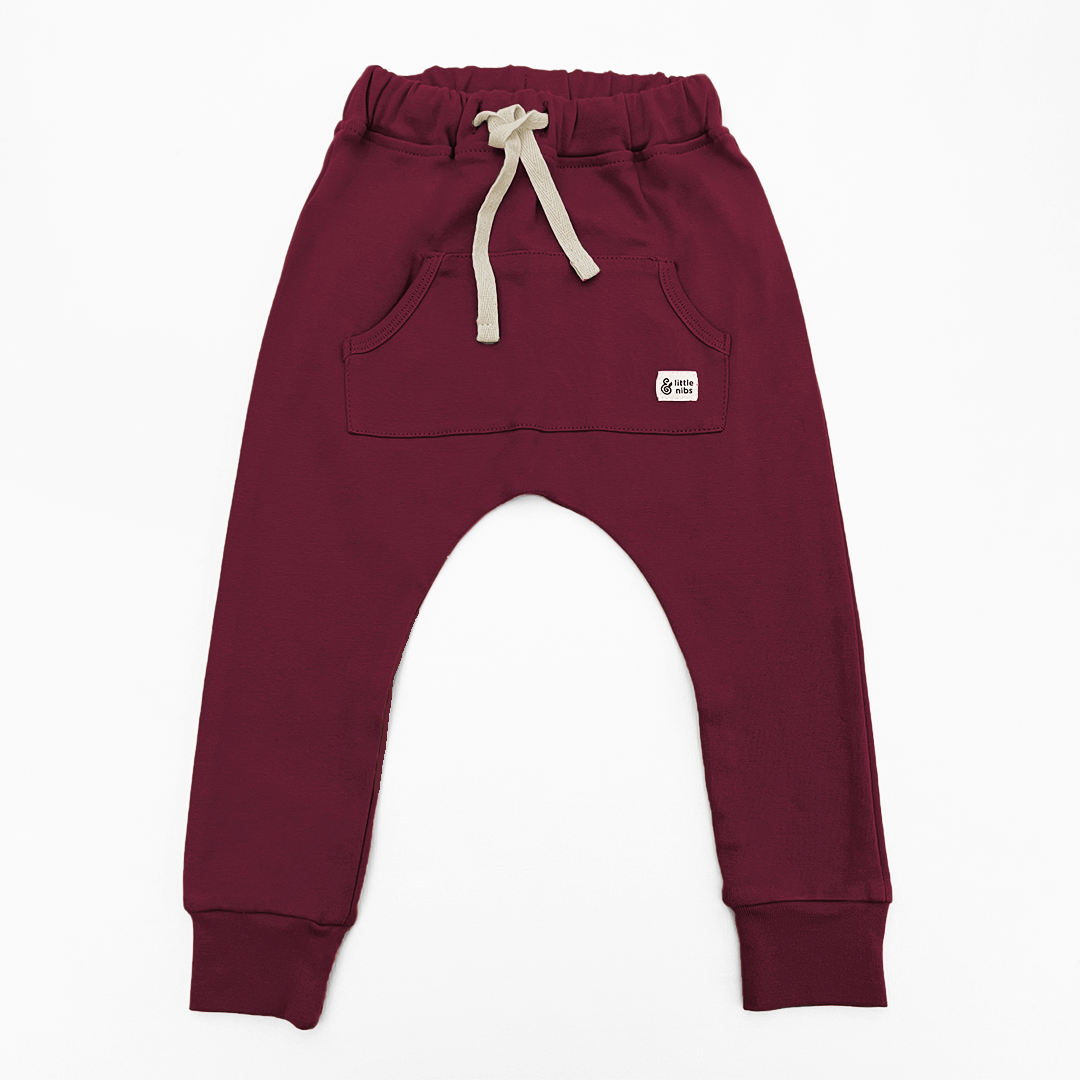 Barn Red Drop Crotch Joggers