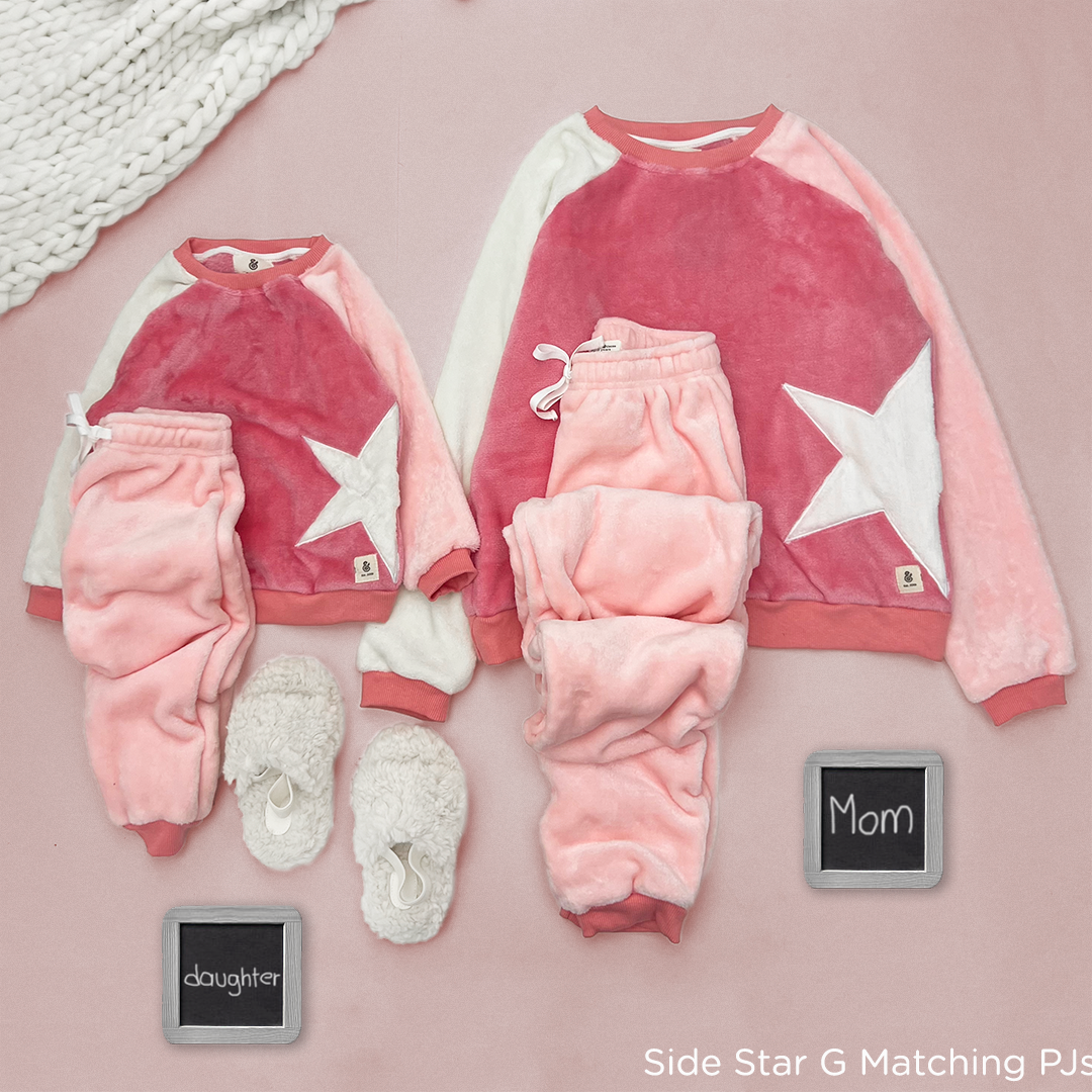 The Side Star Girls Fleece PJs