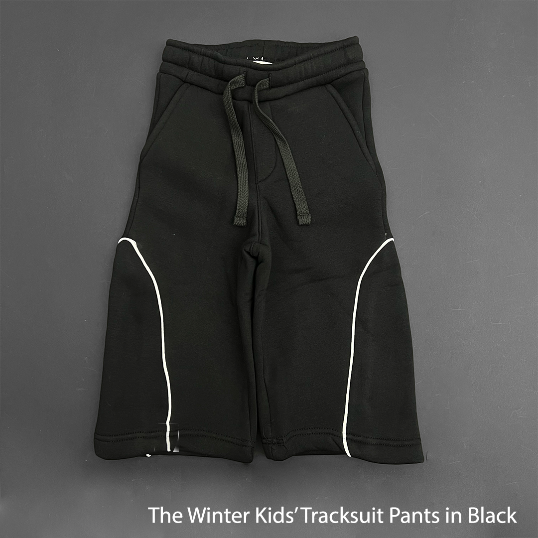 The Winter Tracksuit in Black For Kids