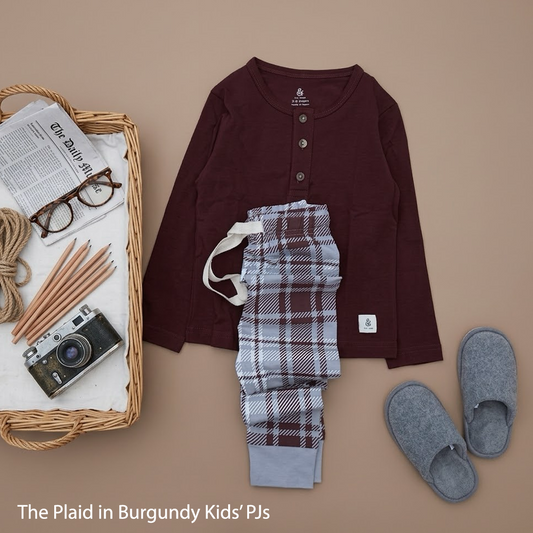 The Plaid in Burgundy Fall Boys PJs
