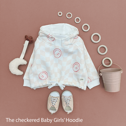 The Checkered Baby Girls Hoodie (HOODIE ONLY)