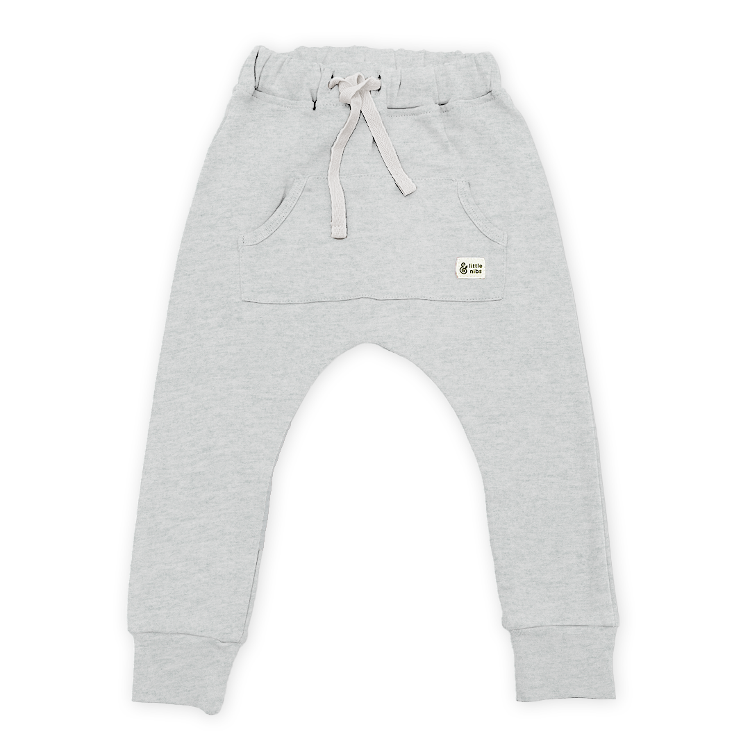 Ice Gray Drop Crotch Joggers