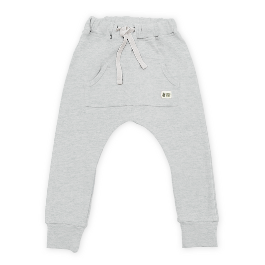 Ice Gray Drop Crotch Joggers