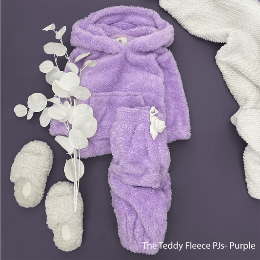 The Lavender Teddy Girls Fleece PJs