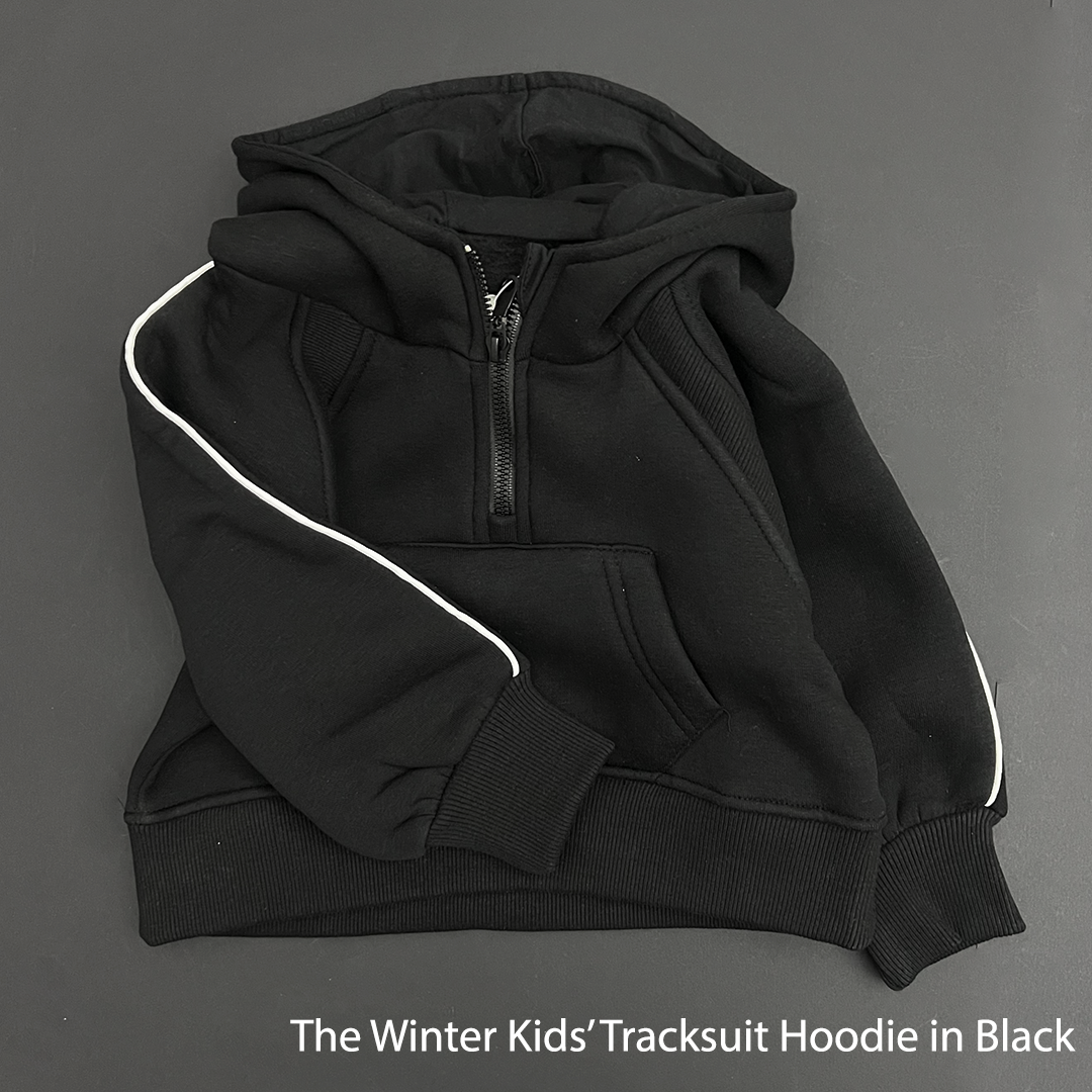 The Winter Tracksuit in Black For Kids