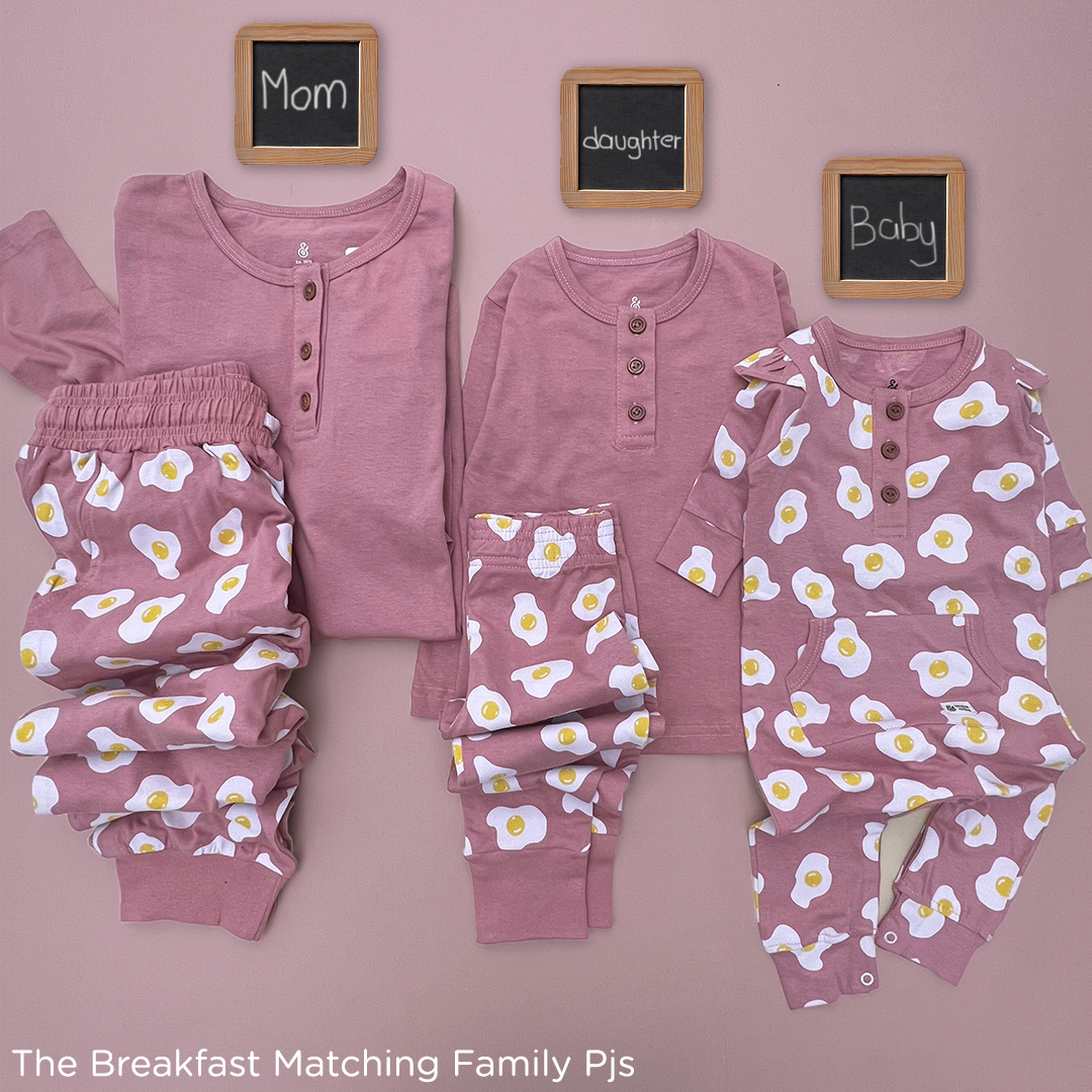 The Breakfast Kids' PJs in Tango Pink