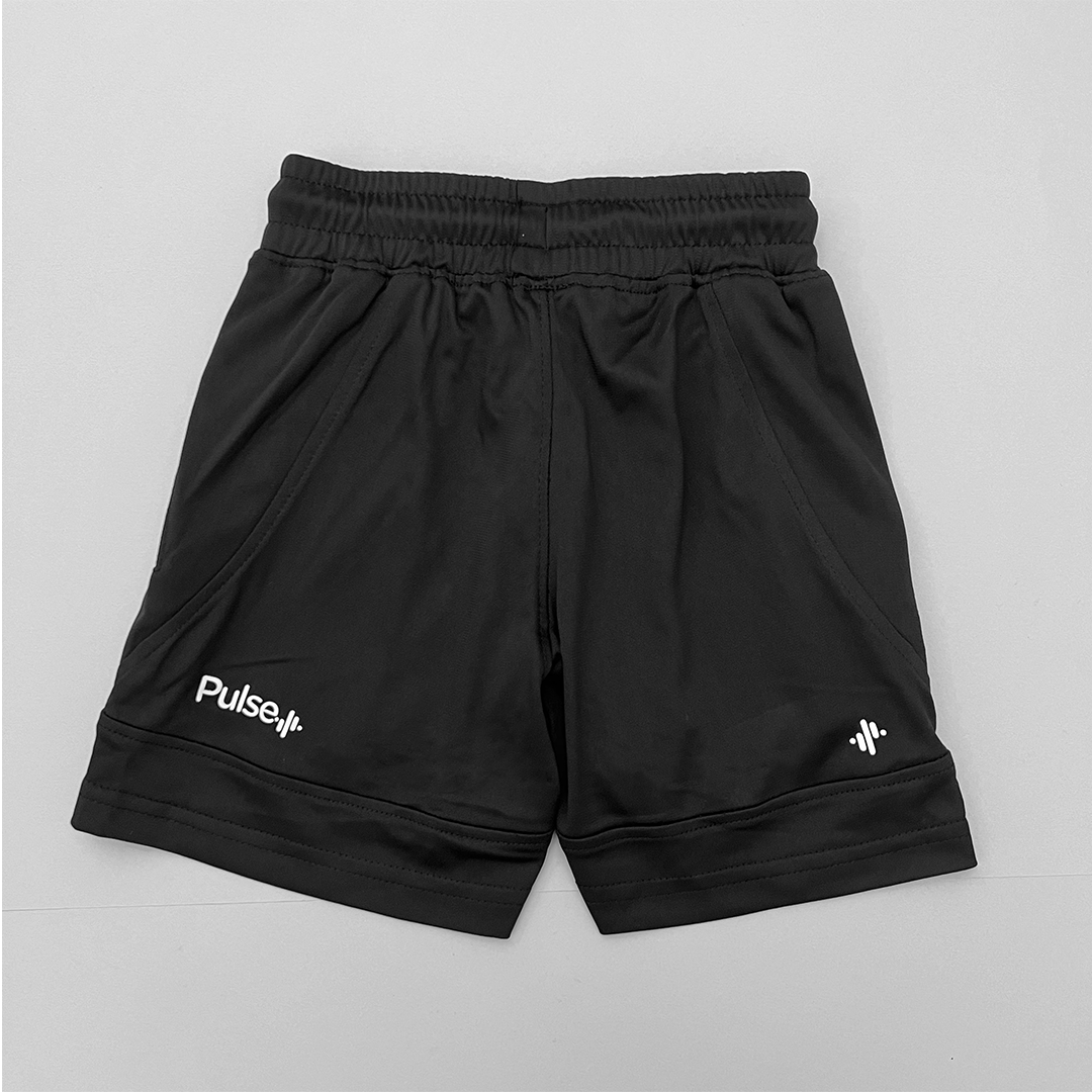 Solid Black Sports Shorts