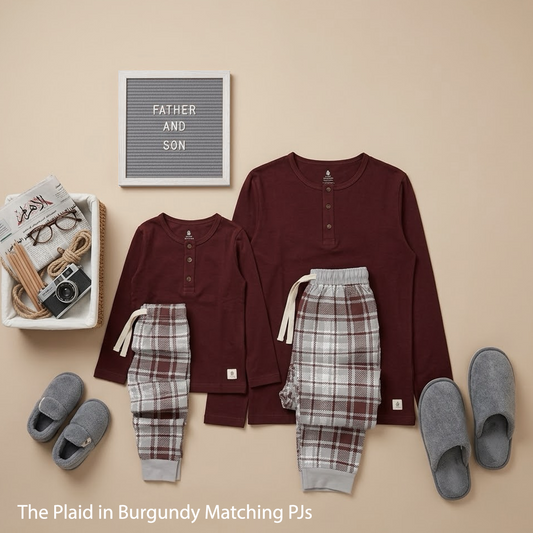 The Plaid in Burgundy Fall Adult PJs ONLY