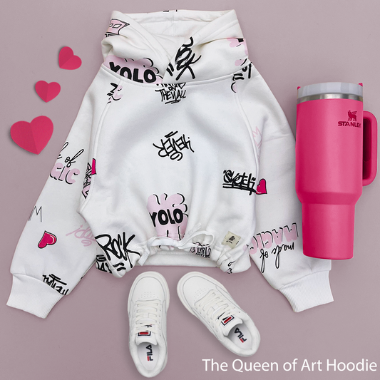 The Queen of Art Cropped Girls Hoodie (HOODIE ONLY)