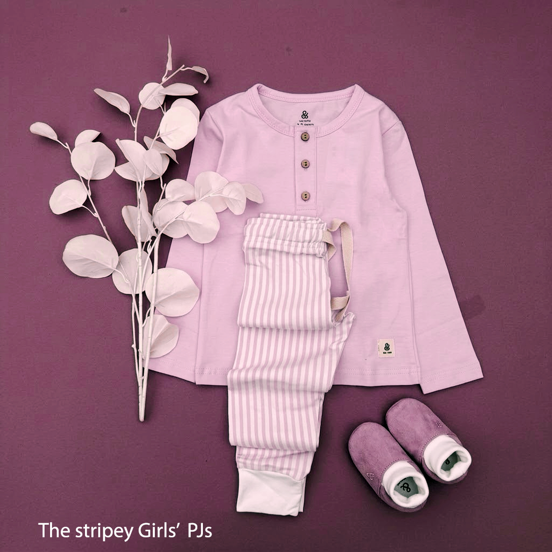 The Stripey in Pink Fall Girls PJs