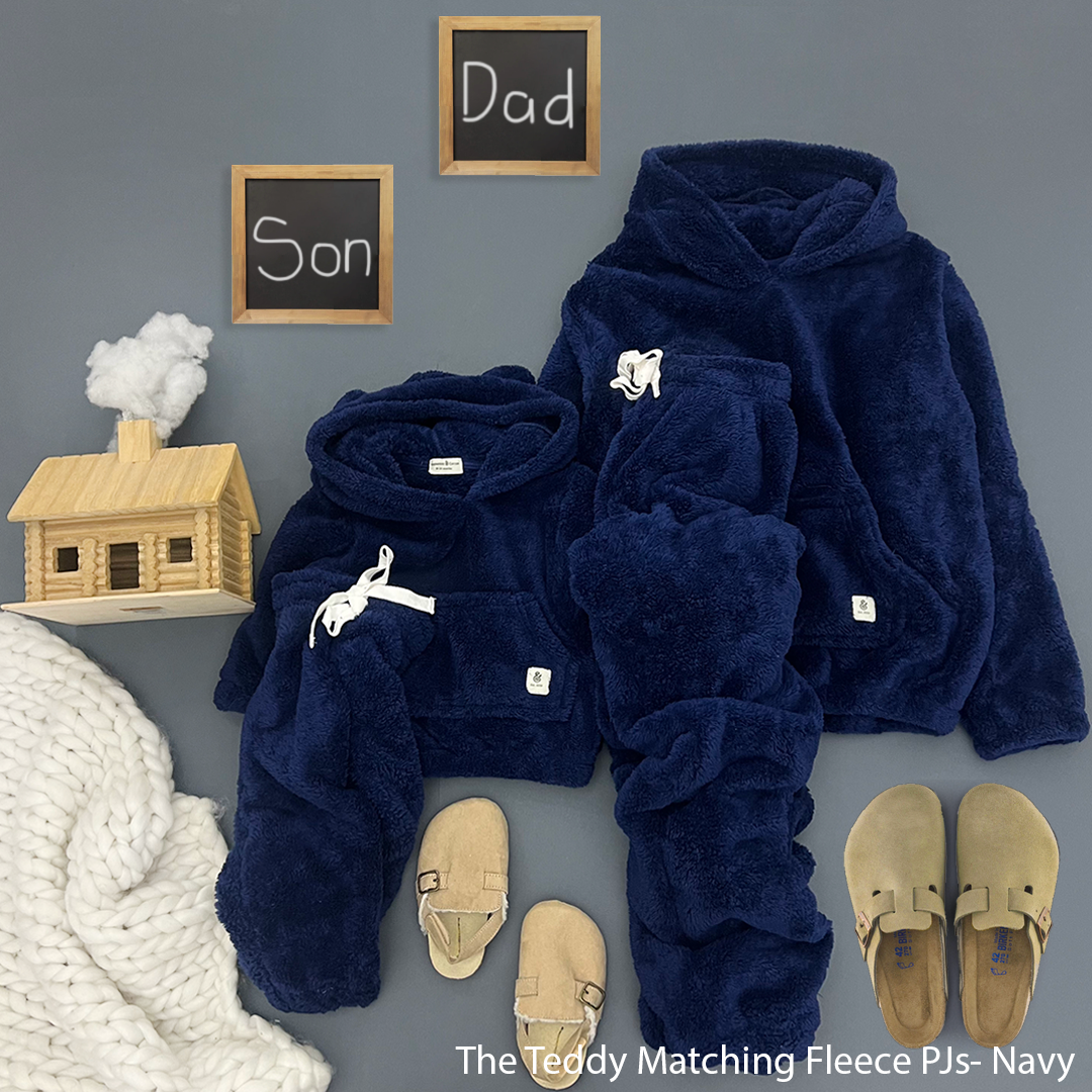 The Navy Teddy Men Fleece PJs