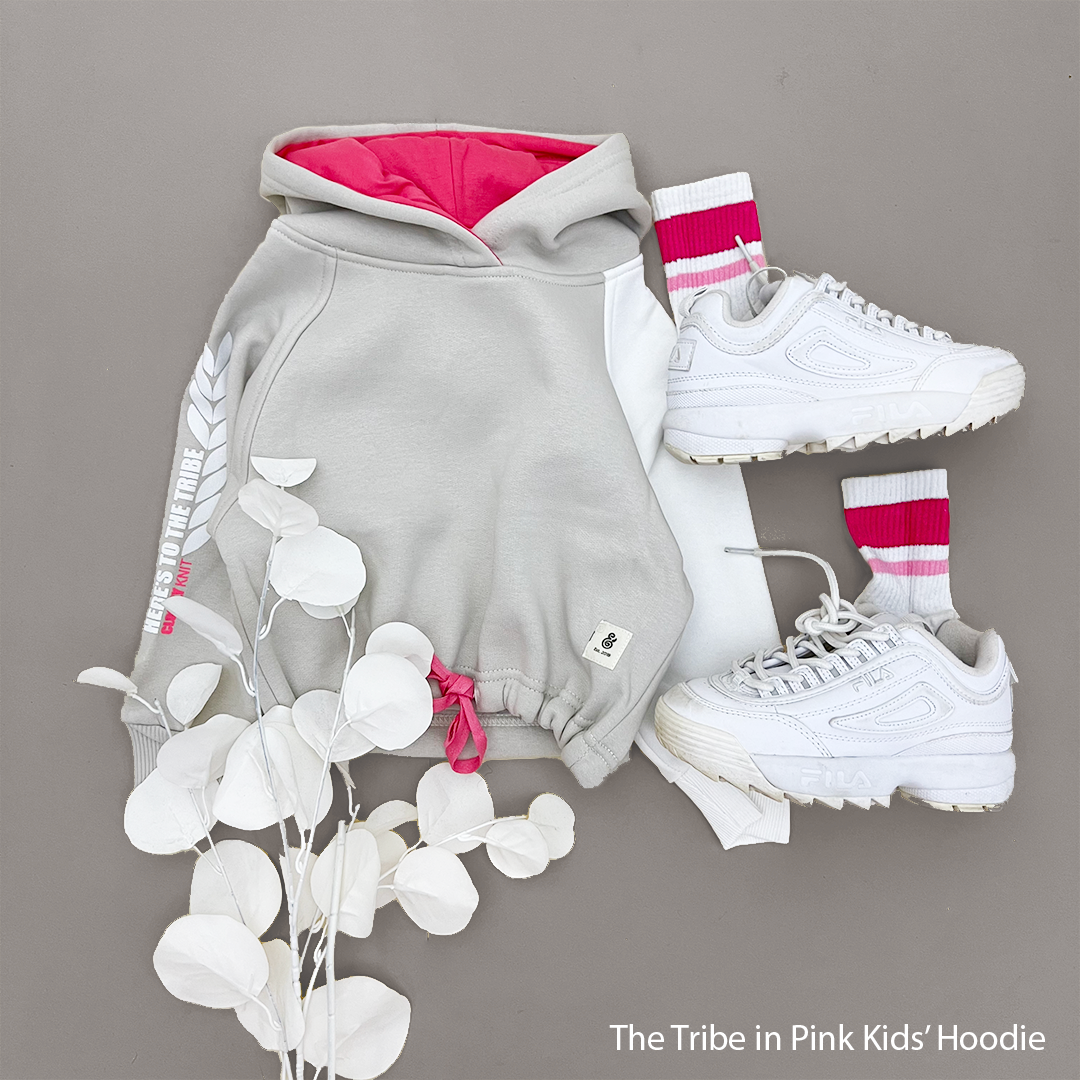 The Tribe in Pink Cropped Girls Hoodie (HOODIE ONLY)