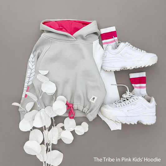 The Tribe in Pink Cropped Girls Hoodie (HOODIE ONLY)