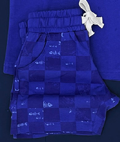 The Fishbones Shorts in Blue For Boys