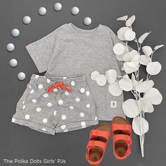 The Polka Dots in Gray Girls PJs