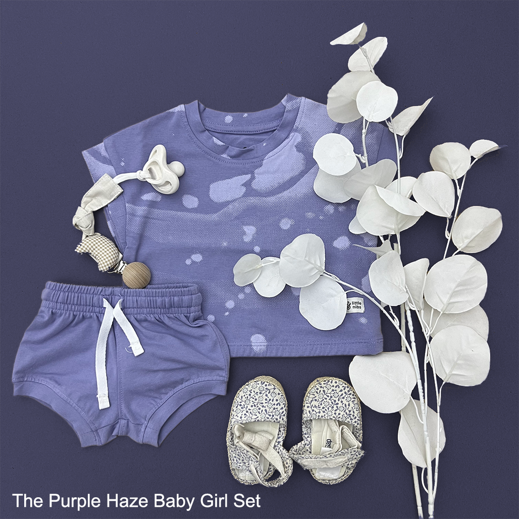 The Violet Haze Set For Baby Girls  (T-Shirt and Shorts ONLY)