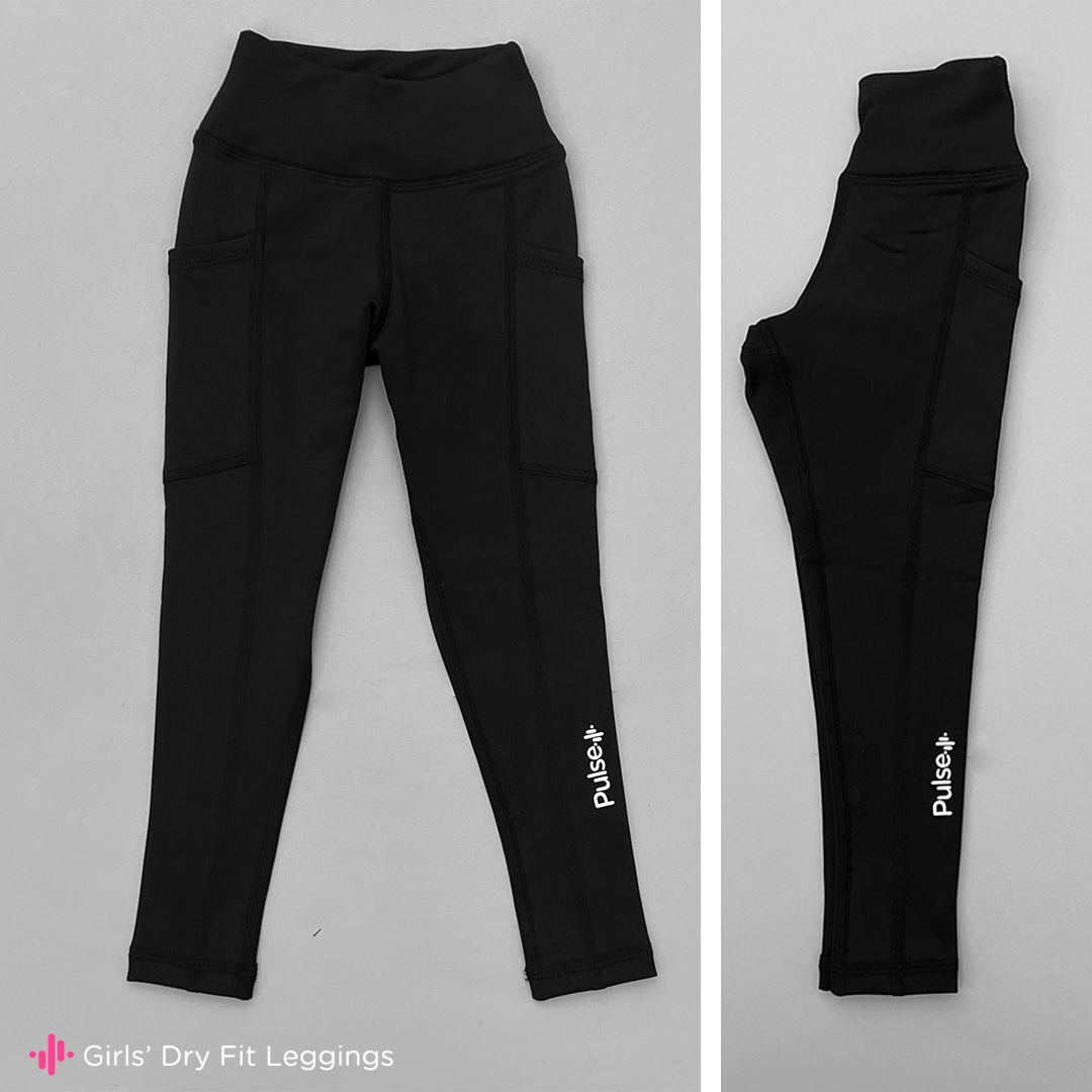 Solid Black Sports Leggings