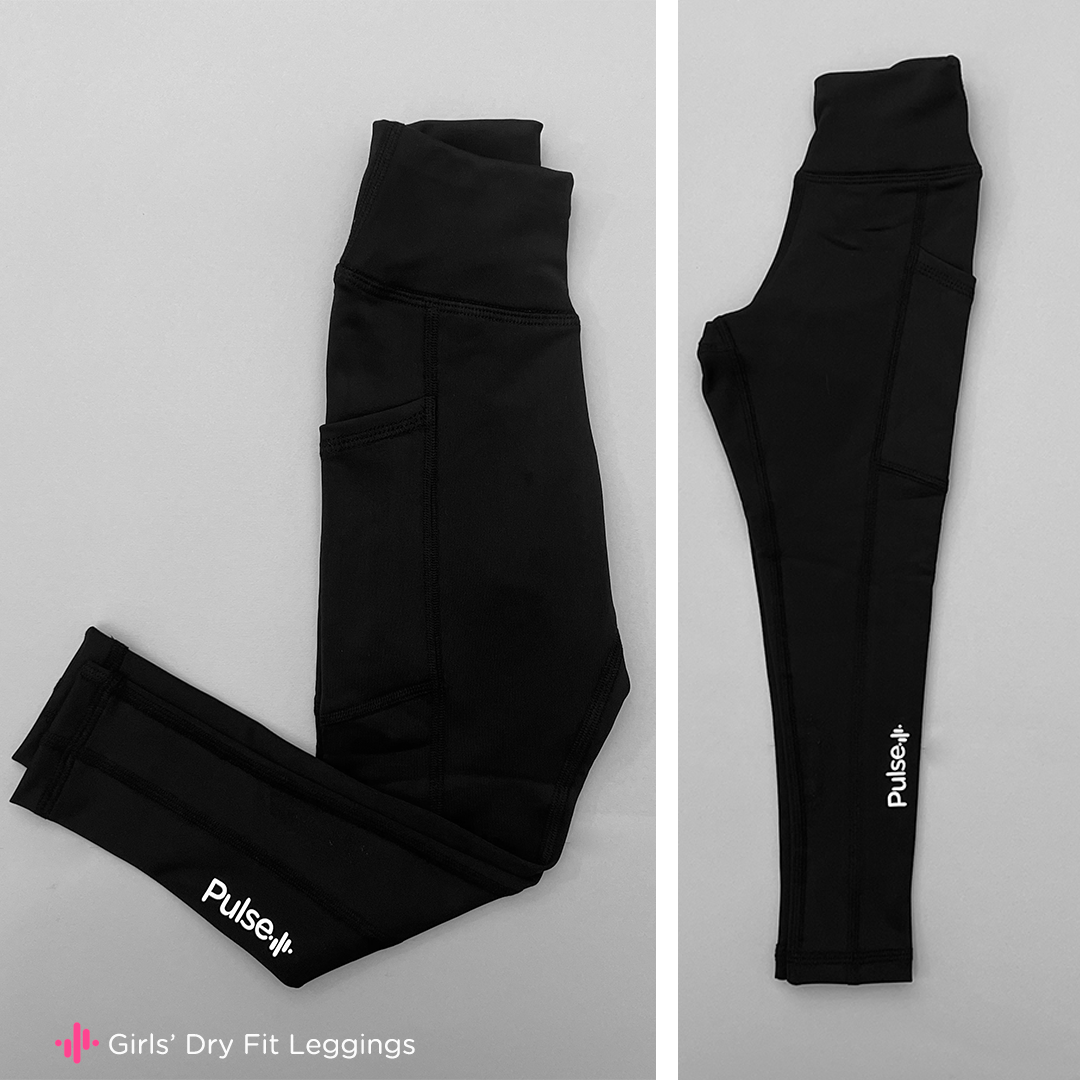 Solid Black Sports Leggings