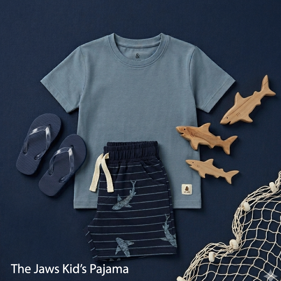 The Jaws in Mint Boys PJs