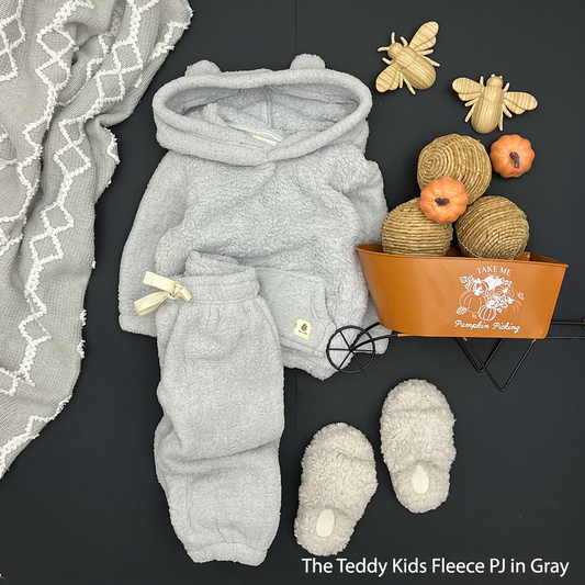 The Gray Teddy Kids Fleece PJs