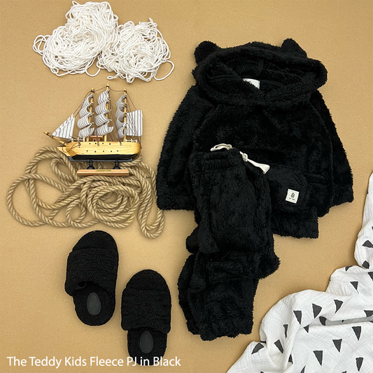 The Black Teddy Kids Fleece PJs