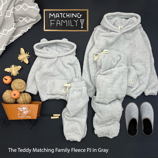 The Gray Teddy Adult Fleece PJs