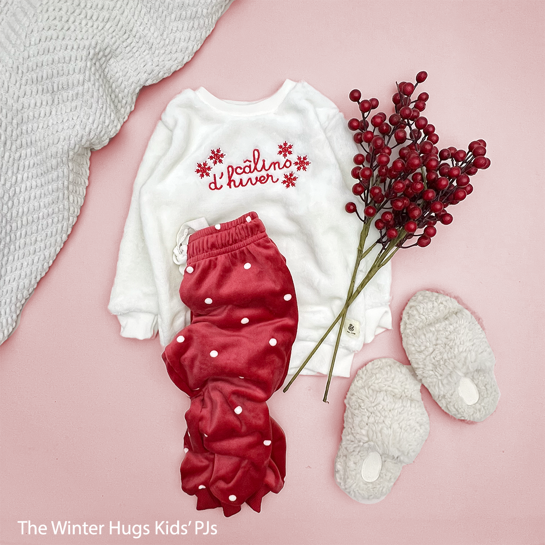 The Winter Hugs Girls Fleece PJs
