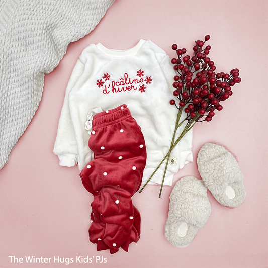 The Winter Hugs Girls Fleece PJs