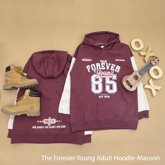 The Forever Young in Brick Adult Hoodie (HOODIE ONLY)
