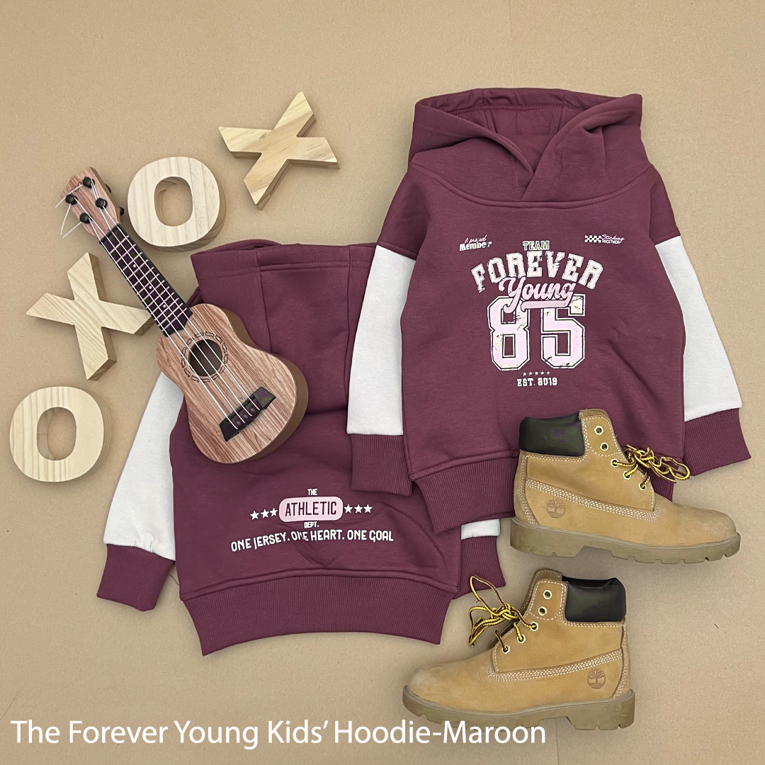 The Forever Young in Brick Kids Hoodie (HOODIE ONLY)