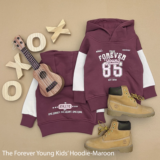 The Forever Young in Brick Kids Hoodie (HOODIE ONLY)