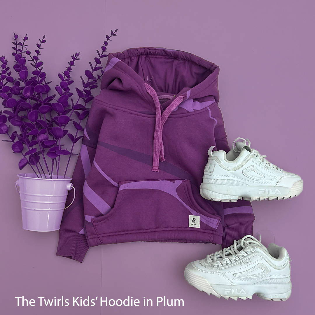 The Twirls in Plum Girls Hoodie (HOODIE ONLY)