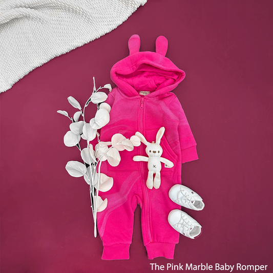 The Pink Marble Baby Romper